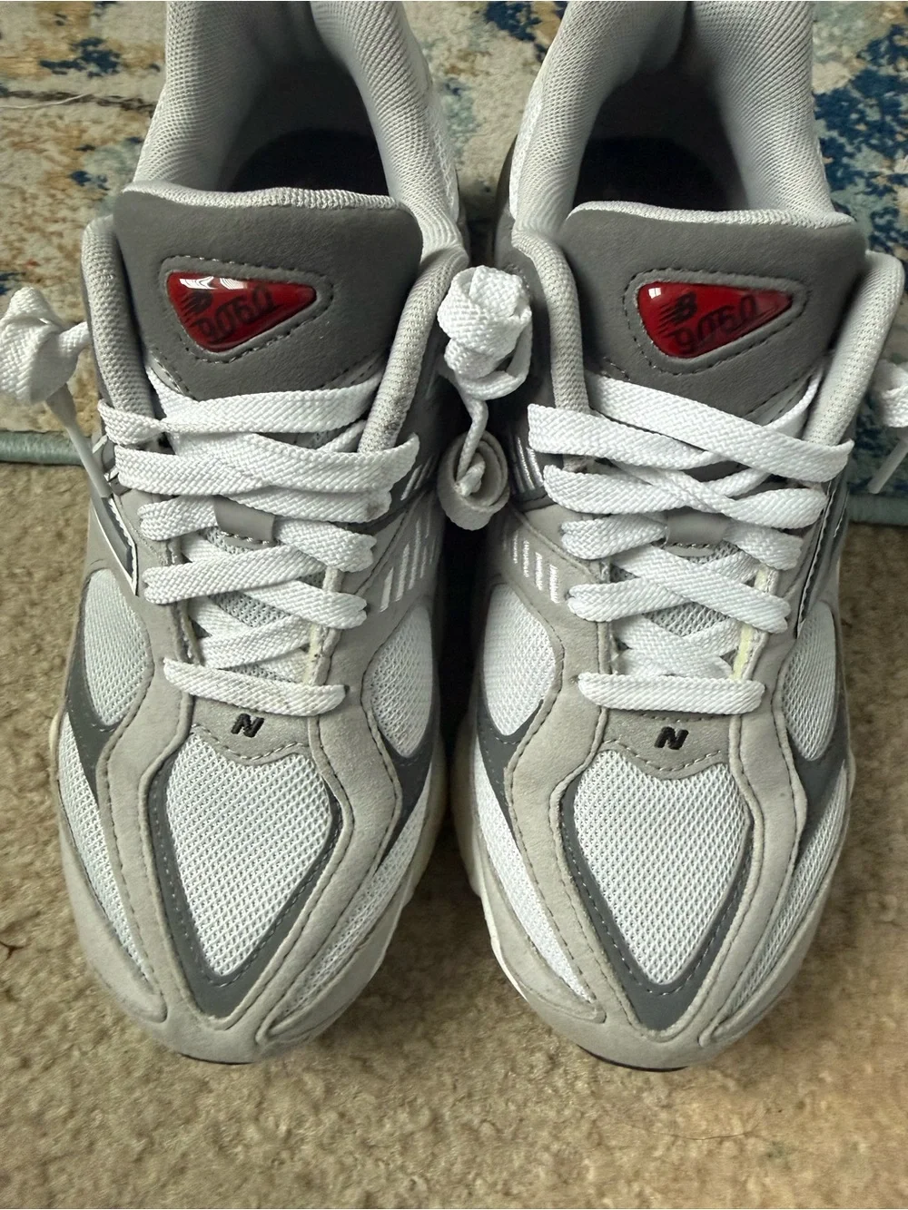 New Balance Women's Gray, White & Cream Chunky Retro Sneakers